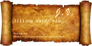 Jilling Valéria névjegykártya